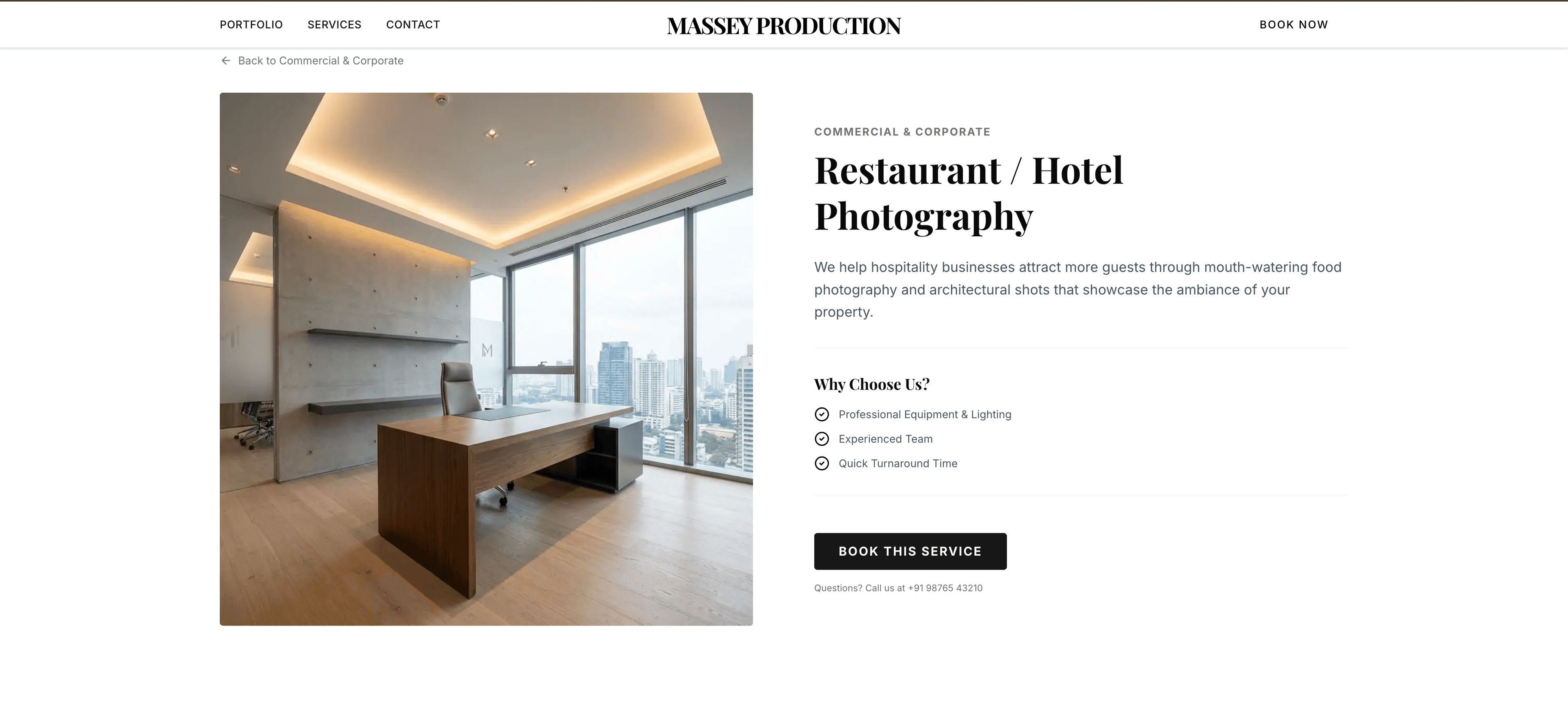 Showcase of the Services Showcase Website project