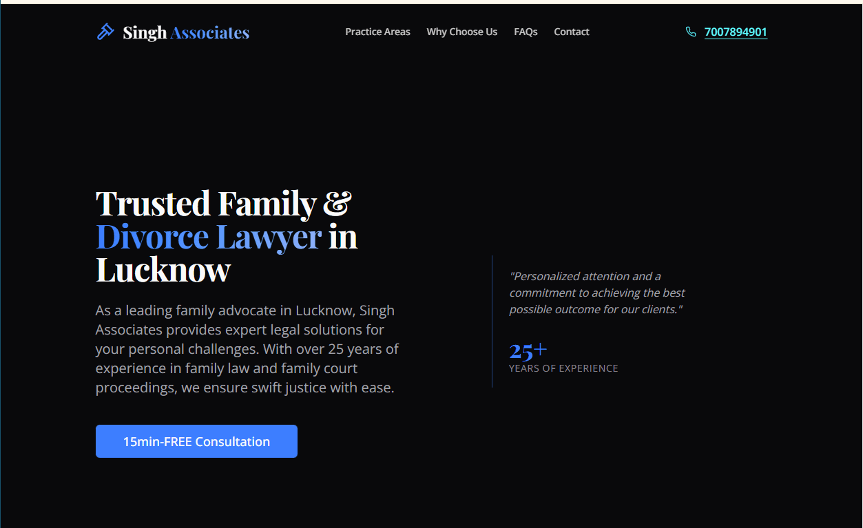 Showcase of the Lead-Gen Website project